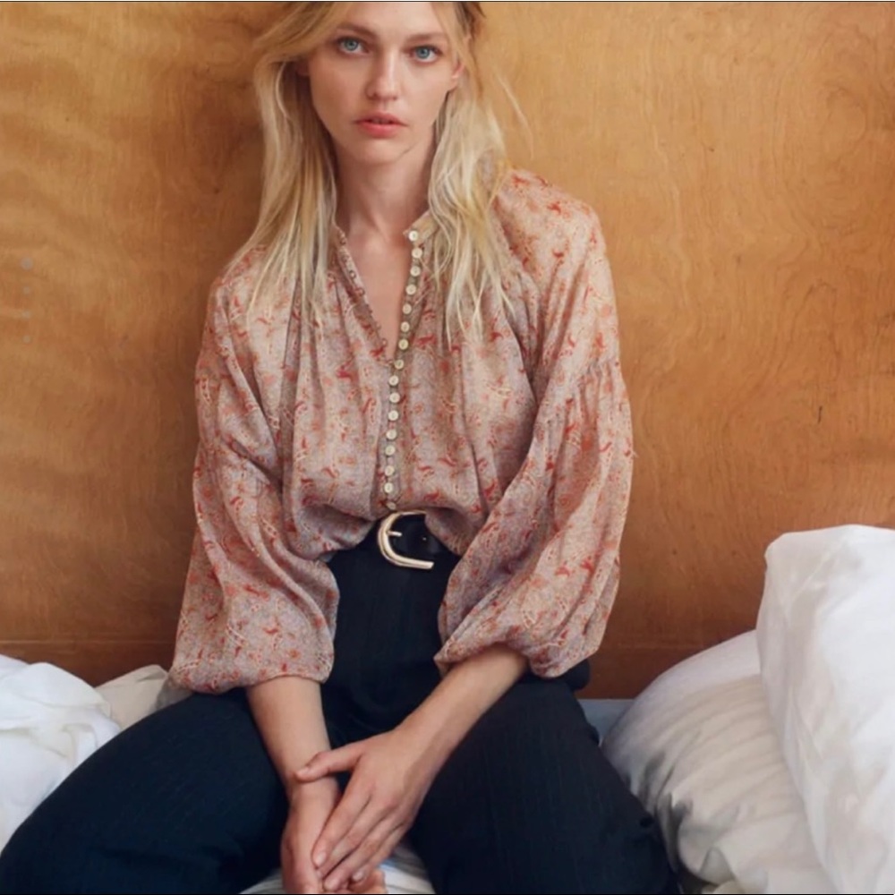 Zara paisley blouse